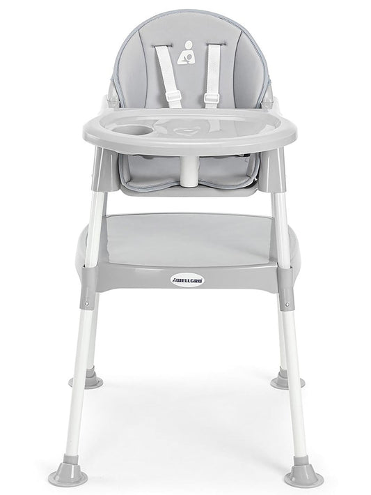 Wellgro Pretty 3in1 Çalışma Masalı Mama Sandalyesi - Gri