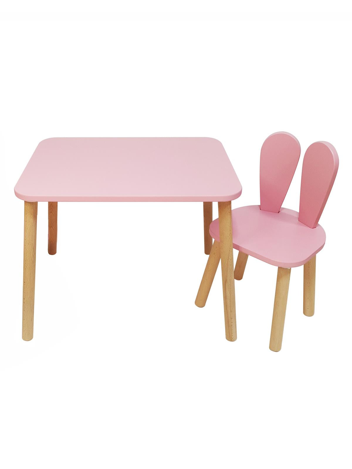 Bee Smart Pembe Naturel 1 Sandalyeli Set