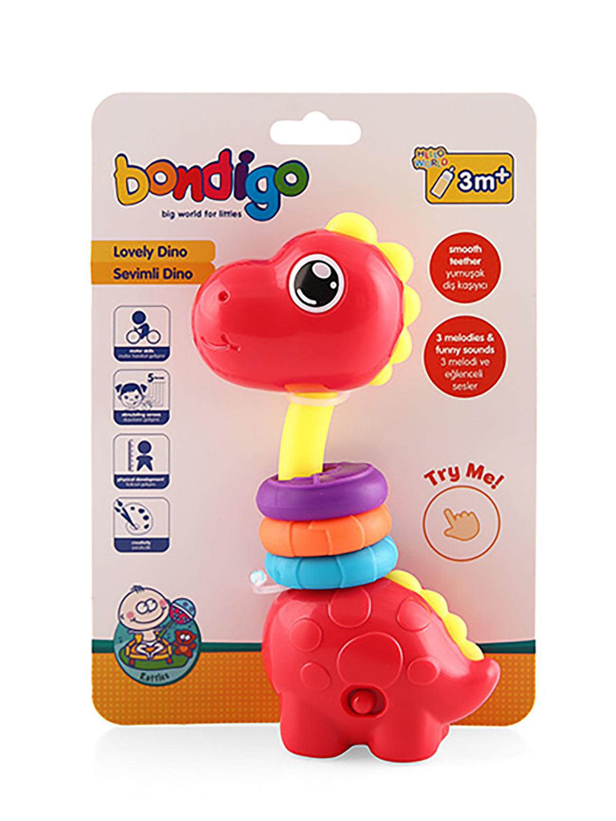Bondigo Sevimli Dino - Işıklı Müzikli Çıngırak - Yeşil
