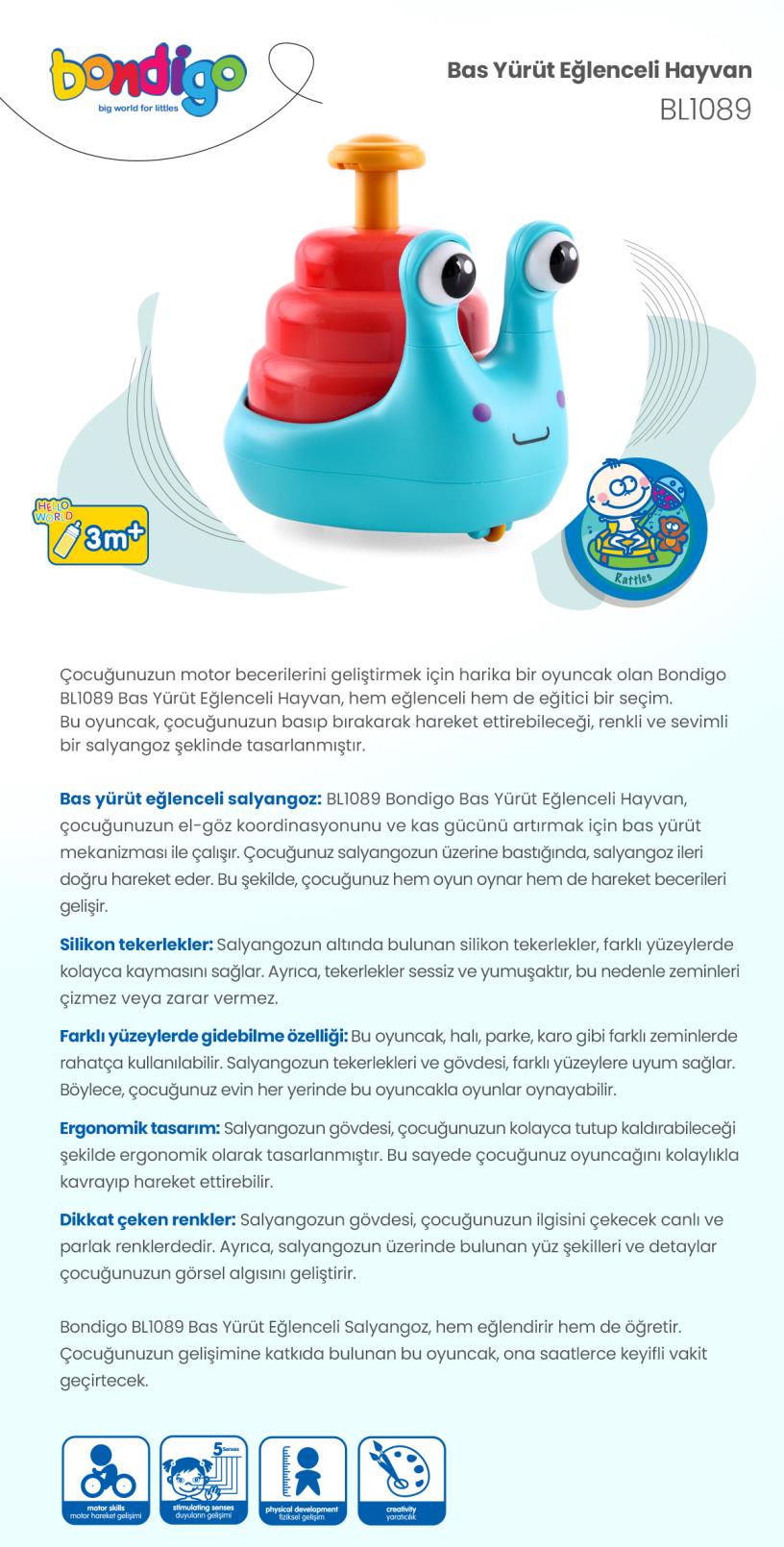 Bondigo Bas Yürüt Eğlenceli Hayvan