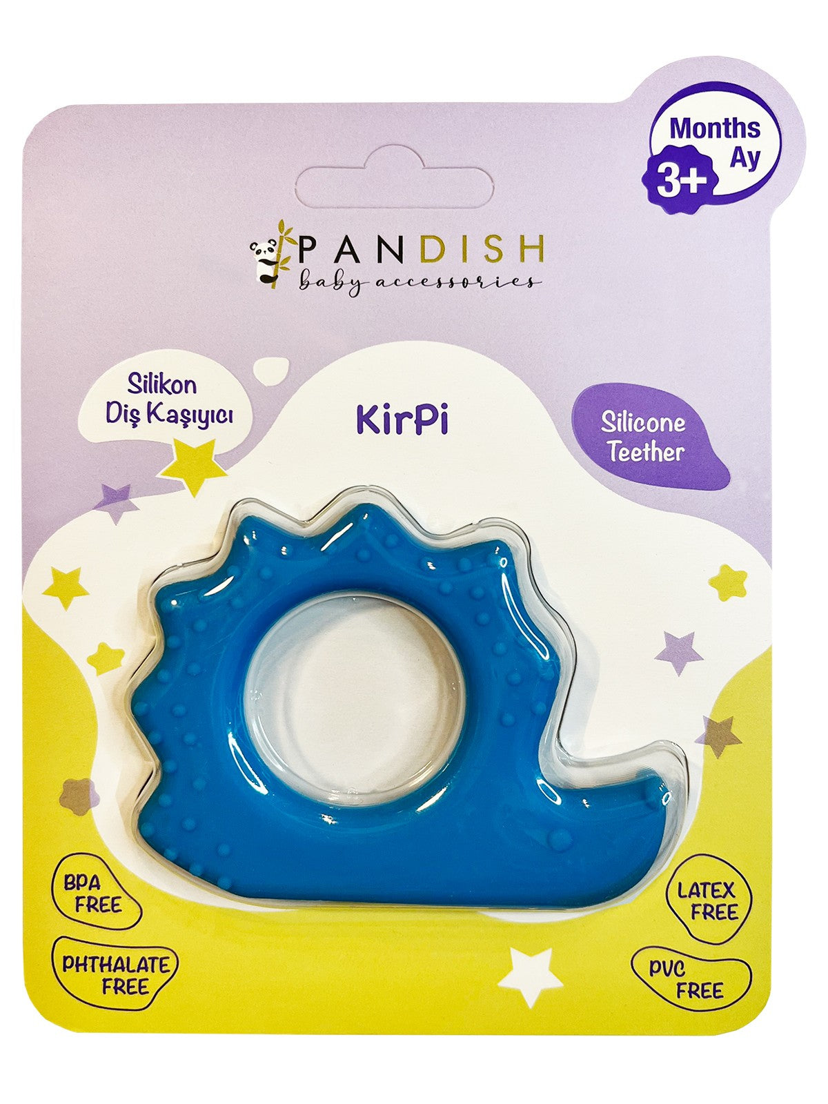 Pandısh Kirpi Silikon Diş Kaşıyıcı - Mavi