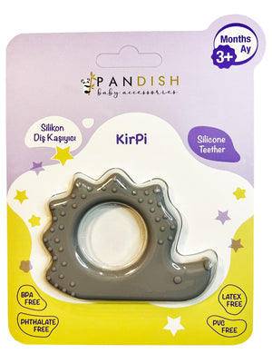 Pandısh Kirpi Silikon Diş Kaşıyıcı - Gri
