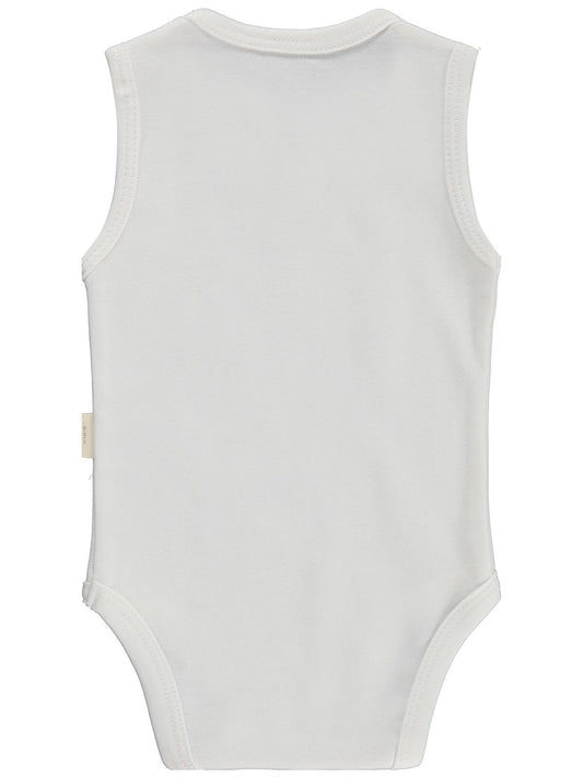 Civil Baby Organik Pamuklu 0-18 Ay Çıtçıtlı Badi - Ekru