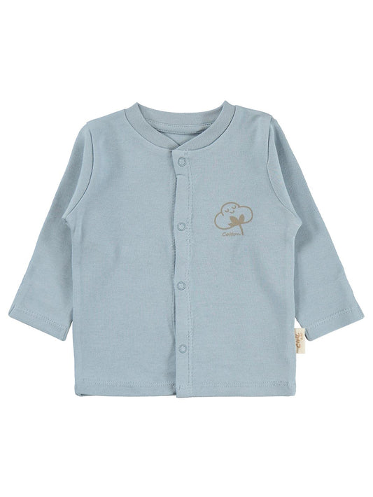 Civil Baby Organik Pamuklu 0-6 Ay Bebe Pijama Takımı - Mavi