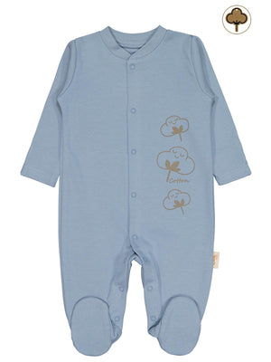 Civil Baby Organik Pamuklu Yenidogan 0-3 Ay Tulum - Mavi