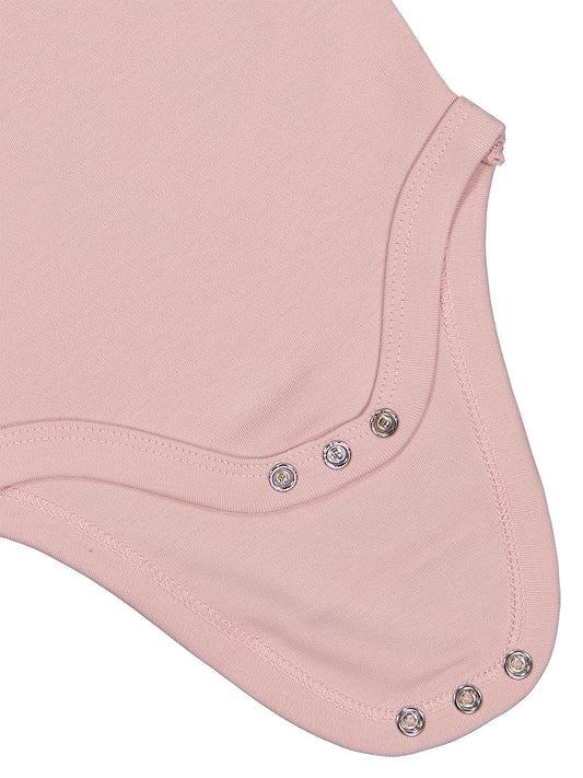 Civil Baby Organik Pamuklu K Kol 0-18 Ay Çıtçıtlı Badi - Pembe