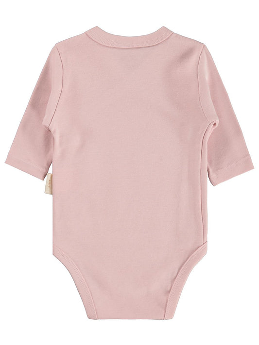 Civil Baby Organik Pamuklu Kruvaze 0-6 Ay Çıtçıtlı Badi - Pembe
