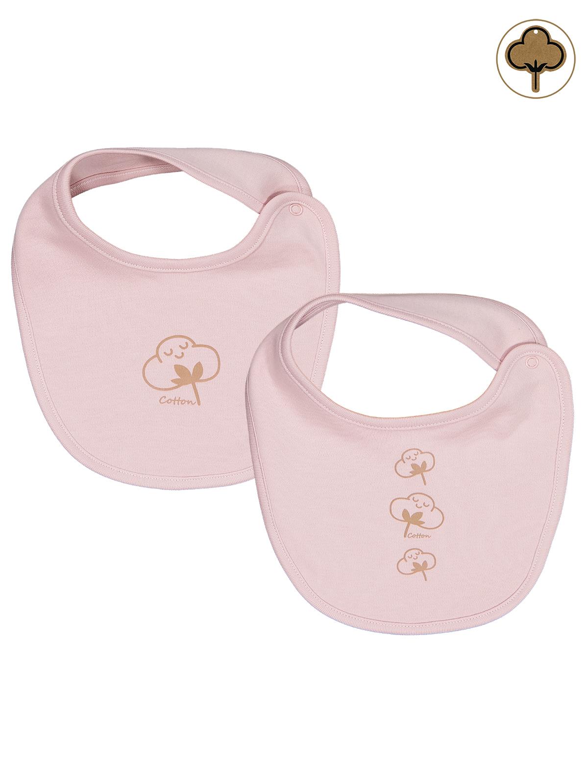 Civil Baby Organik Pamuklu 2'li Mama Önlüğü - Pembe