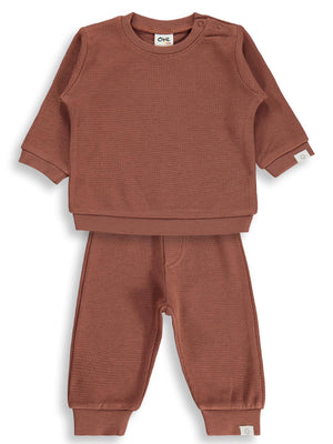 Civil Baby Patiksiz Güneş Etiketli 3-18 Ay Takım - Kahverengi