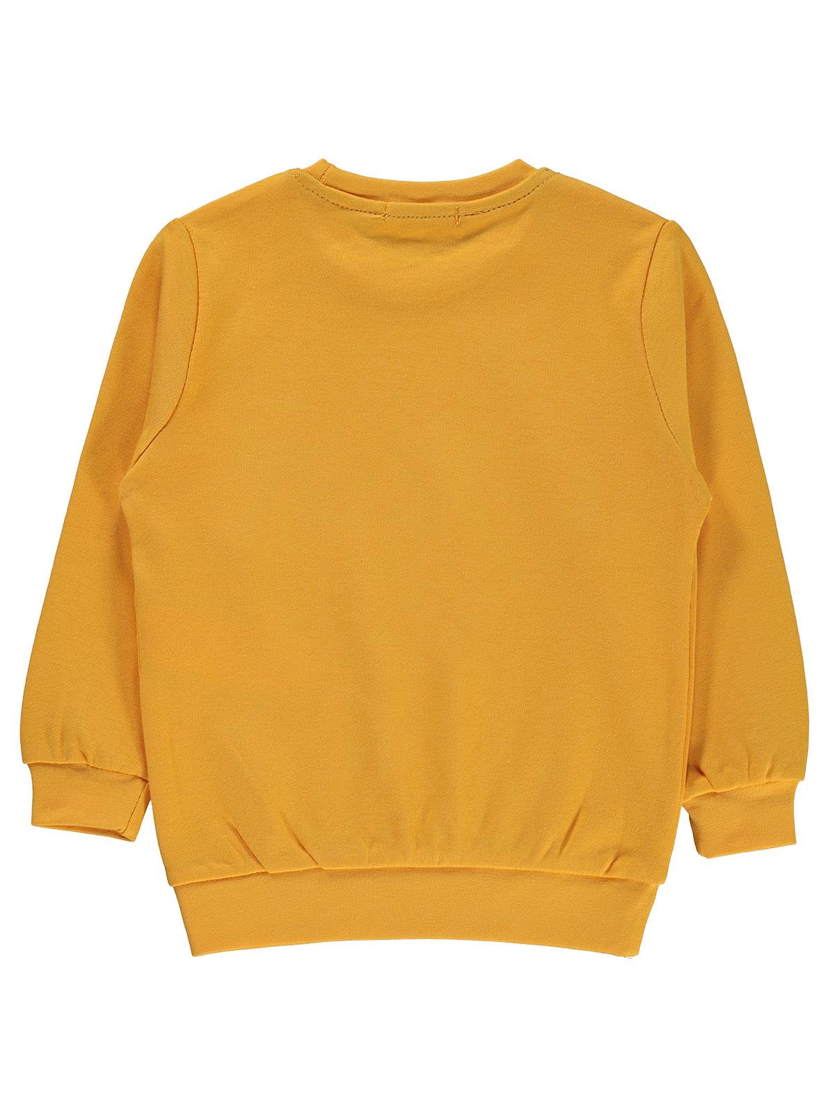 Civil Boys Köpek Baskılı 2-5 Yaş Sweatshirt - Hardal