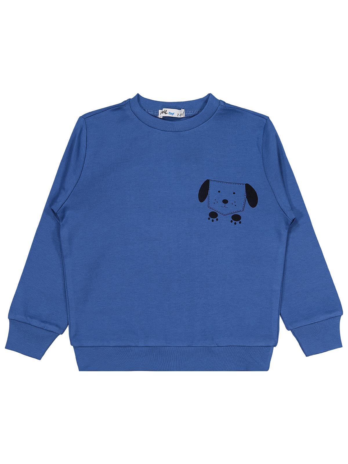 Civil Boys Köpek Baskılı 2-5 Yaş Sweatshirt - Hardal