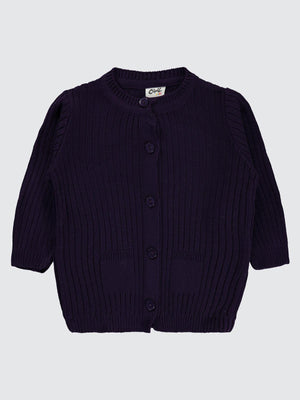 Civil Baby Basic Fitilli 6-18 Ay Hırka - Lila