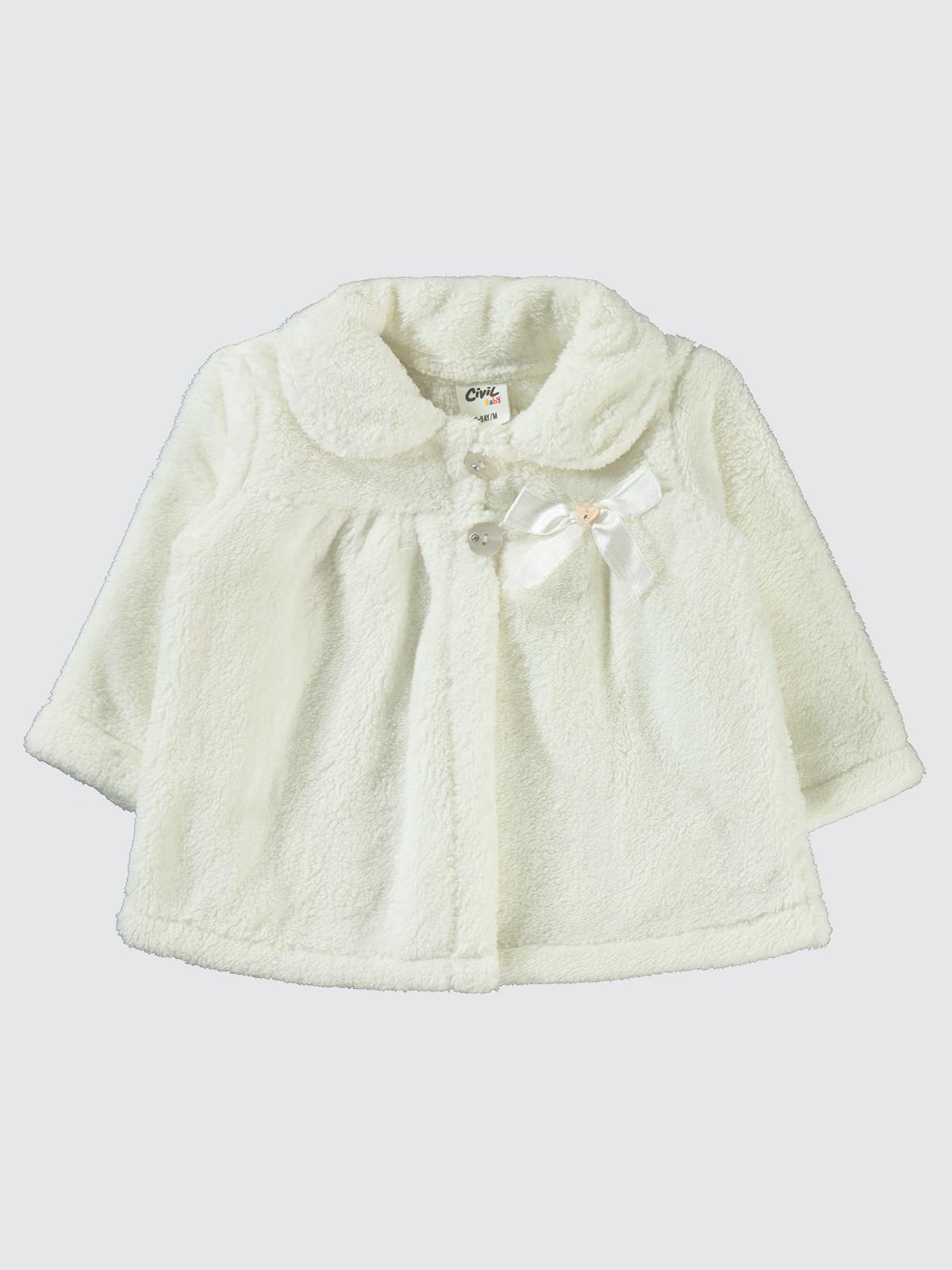 Civil Baby Fiyonklu 6-18 Ay Hırka - Ekru