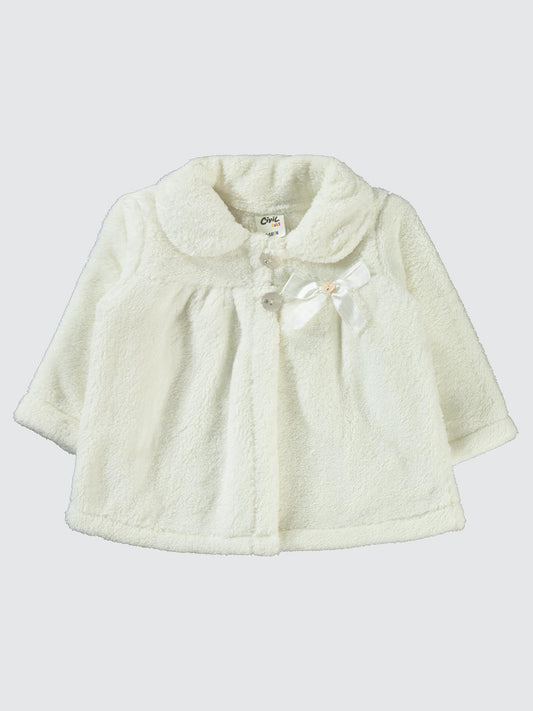 Civil Baby Fiyonklu 6-18 Ay Hırka - Ekru