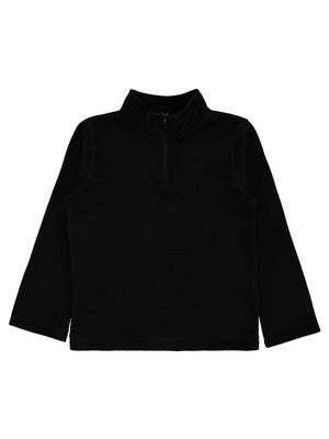 Civil Boys Basic Fermuarlı 6-9 Yaş Sweatshirt - Siyah