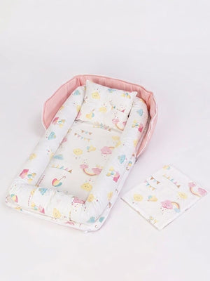 Tiffany Taşınabilir Çantalı Babynest - Pembe