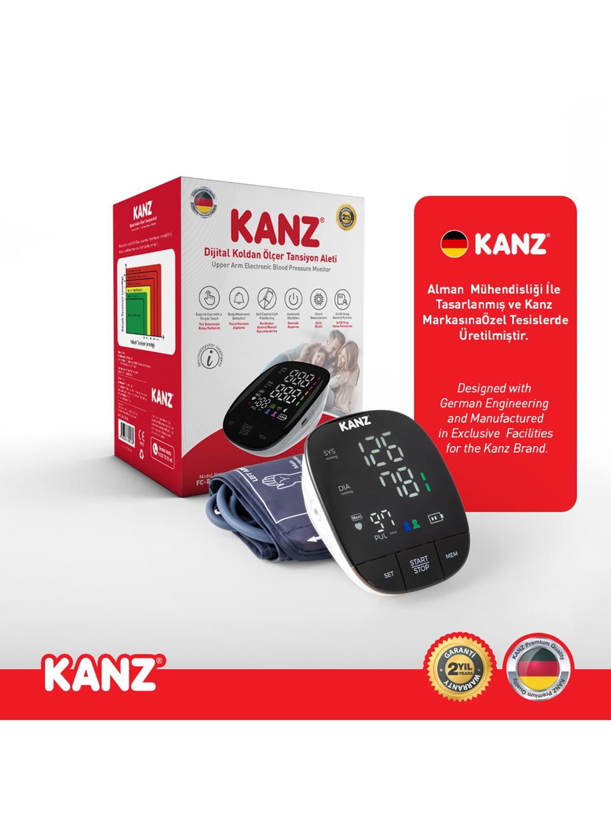Kanz Dijital Koldan Ölçer Tansiyon Aleti - Standart