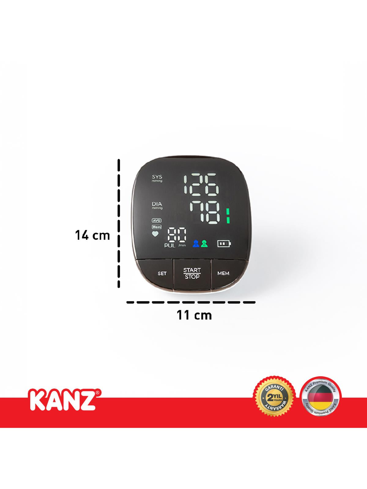 Kanz Dijital Koldan Ölçer Tansiyon Aleti - Standart