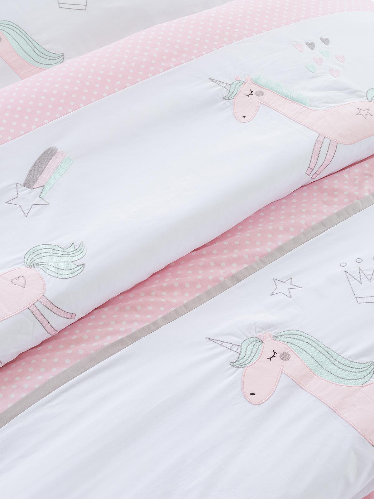Tiffany Unicorn Tek Kişilik Yatak Örtüsü 160X220 cm