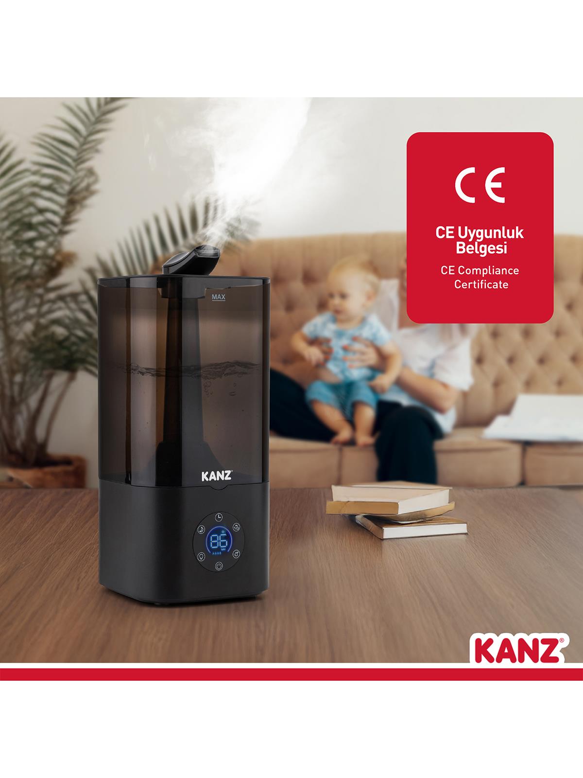 Kanz Uzaktan Kumandalı Dijital Soğuk Buhar Makinesi- Hava Nemlendirici