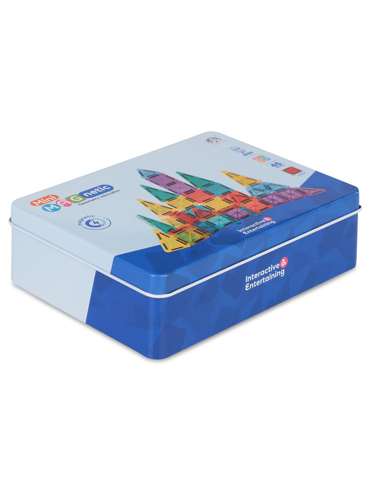 Magnetic Manyetik Bloklar Metal Kutu 45 Parça 3.75 Cm
