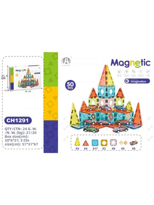 Magnetic Manyetik Bloklar 50 Parça 5.5 Cm