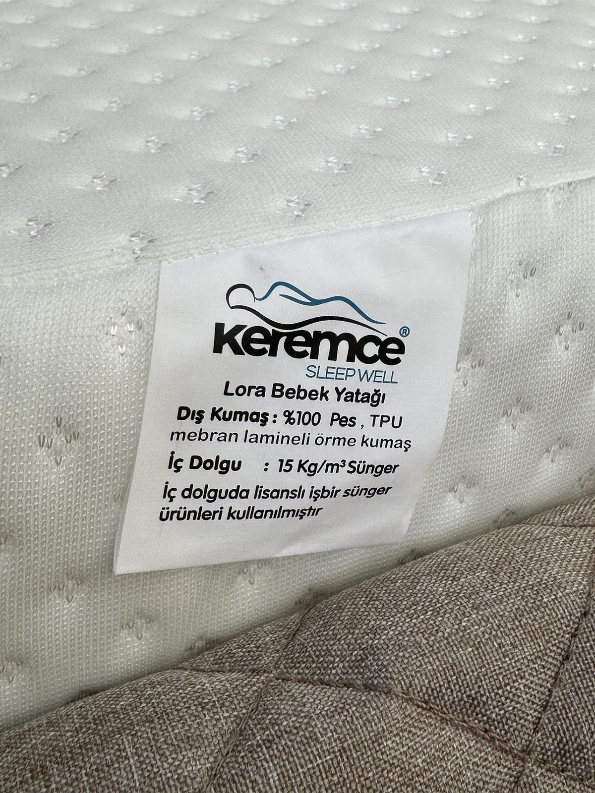 Keremce Lora Sünger Bebek Yatağı 70x110 cm
