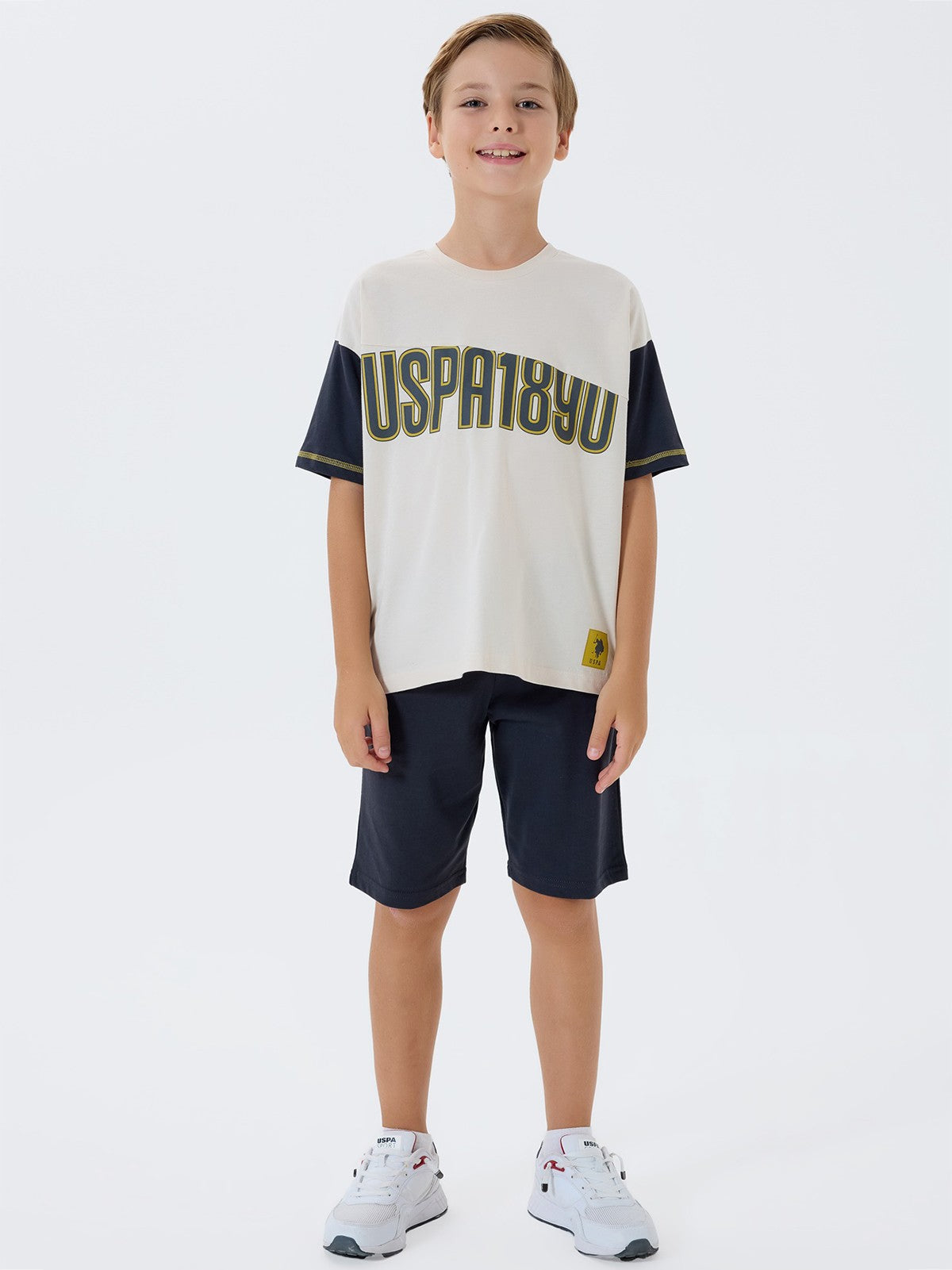U.S. Polo Assn Kids 9-14 Yaş Takım - Bej