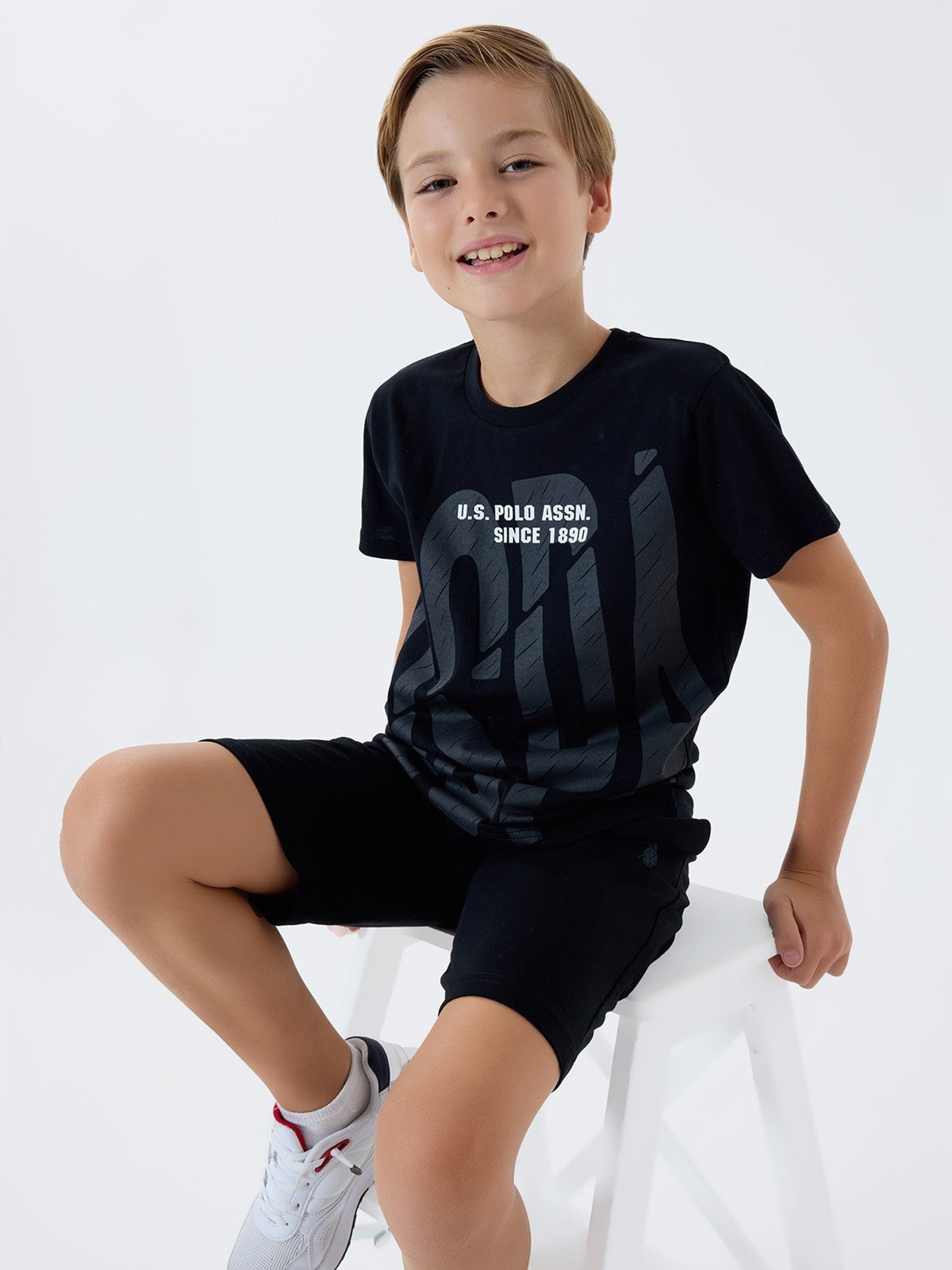 U.S. Polo Assn Kids 4-7 Yaş Takım - Siyah