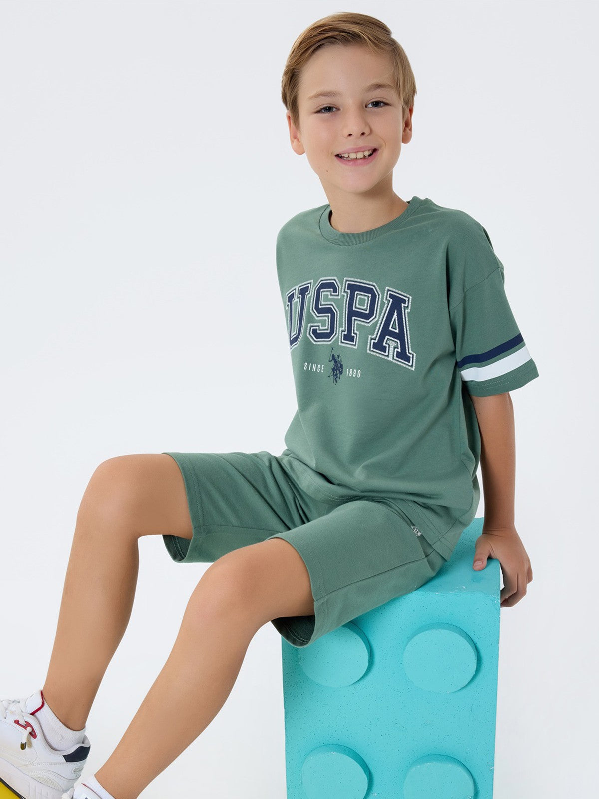 U.S. Polo Assn Kids 9-14 Yaş Takım - Yeşil