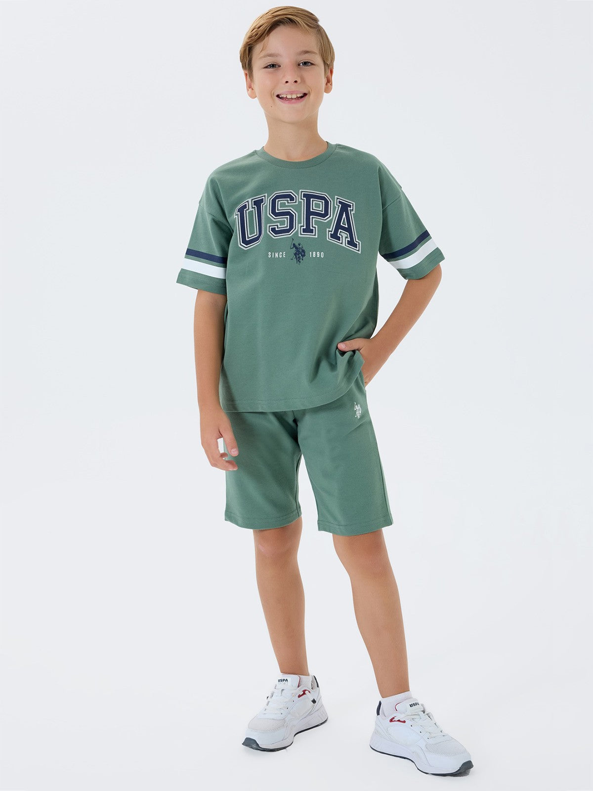 U.S. Polo Assn Kids 9-14 Yaş Takım - Yeşil