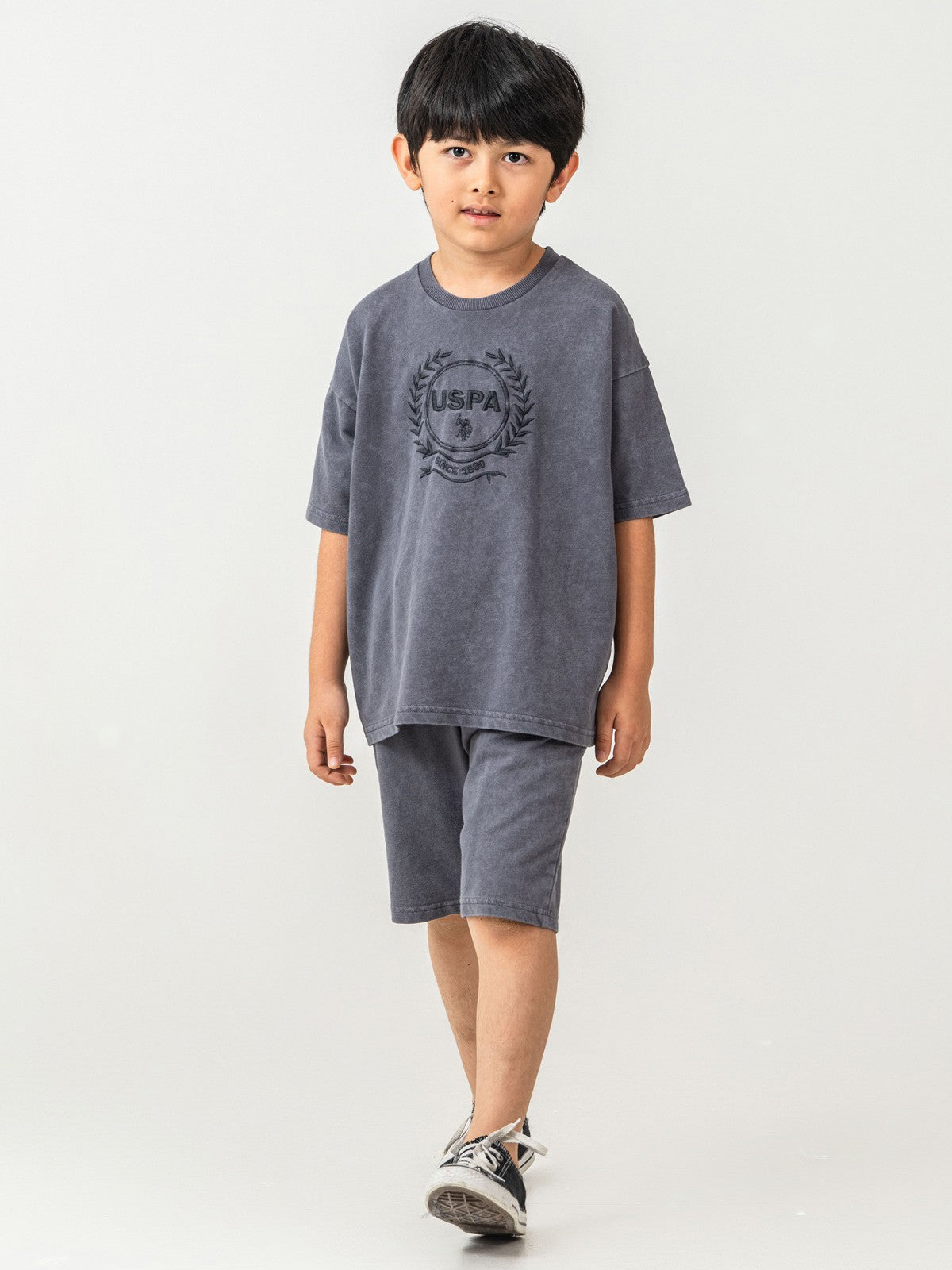 U.S. Polo Assn Kids 4-7 Yaş Takım - Gri