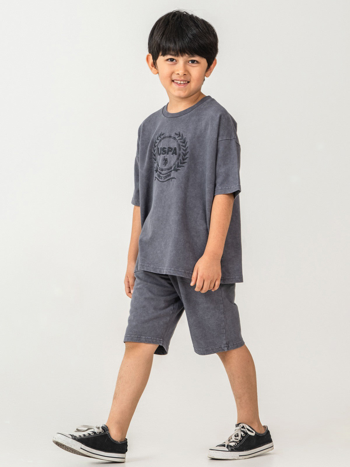 U.S. Polo Assn Kids 4-7 Yaş Takım - Gri