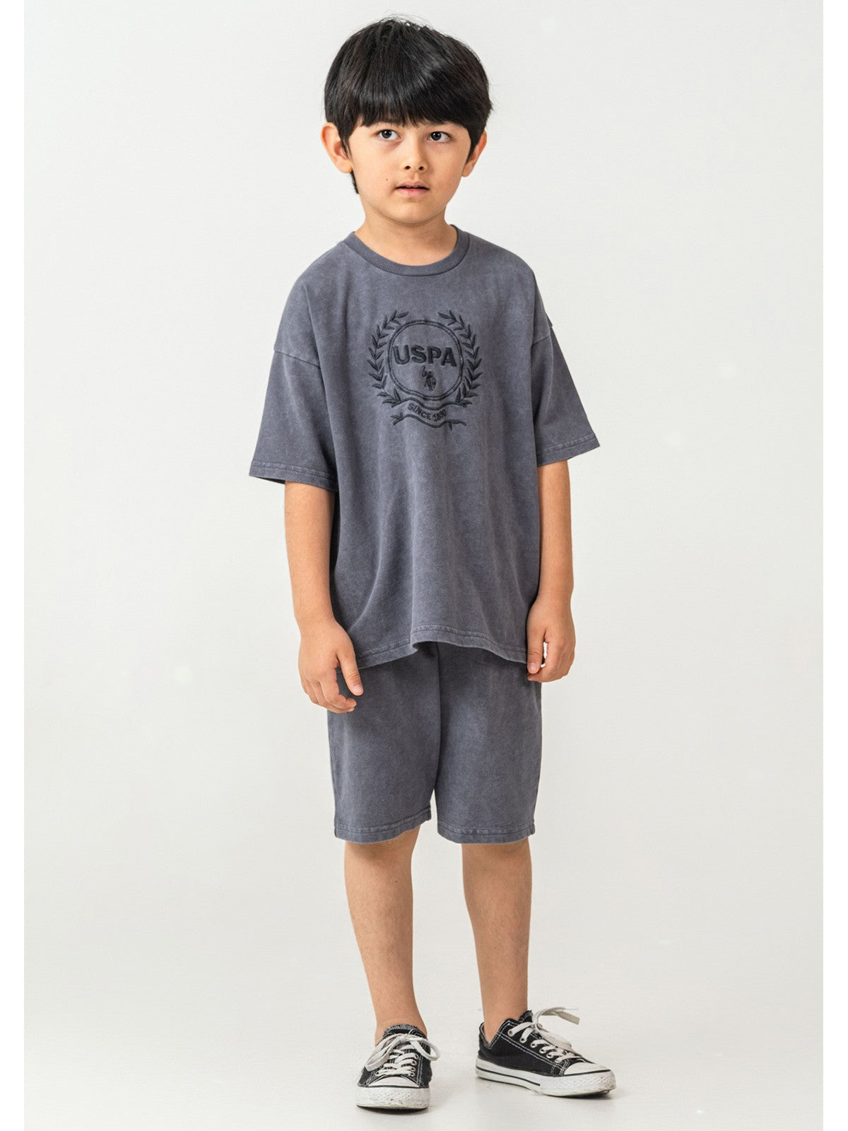 U.S. Polo Assn Kids 4-7 Yaş Takım - Gri