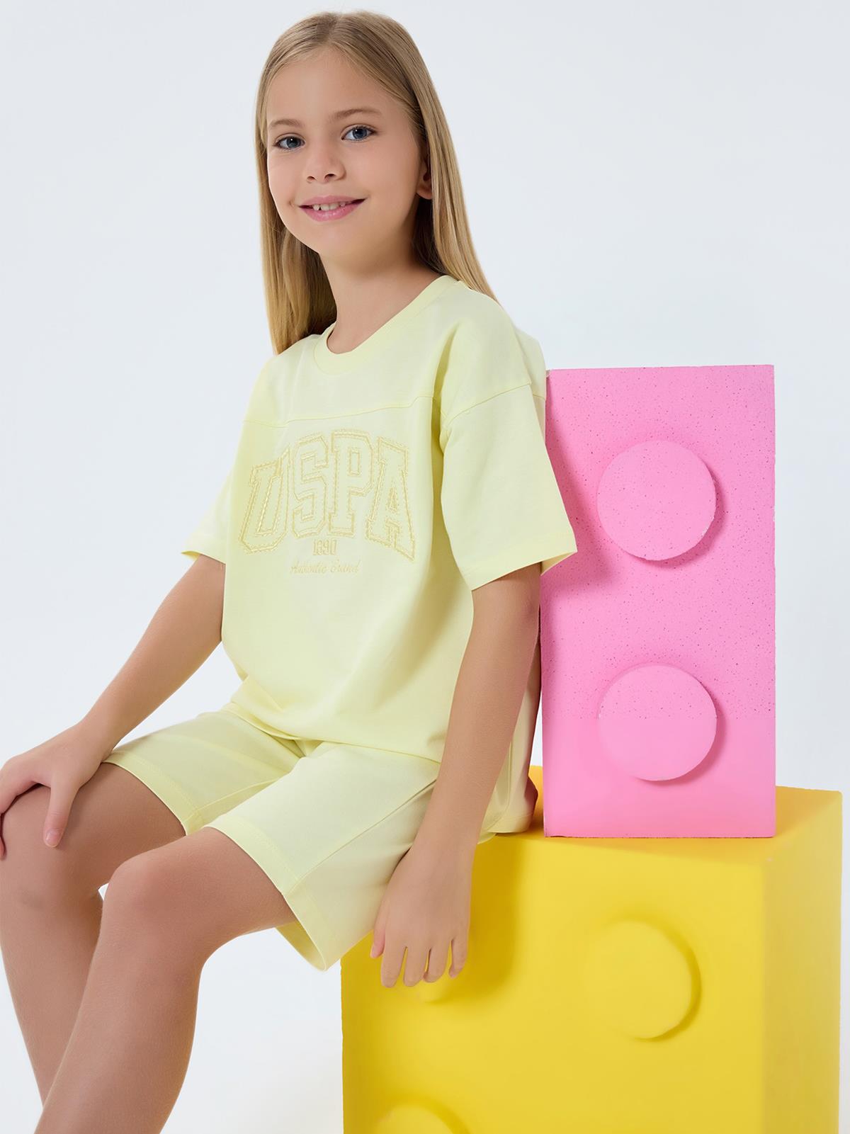 U.S. Polo Assn Kids 4-7 Yaş Takım - Sarı