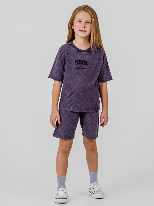 U.S. Polo Assn Kids 9-14 Yaş Takım - Lila