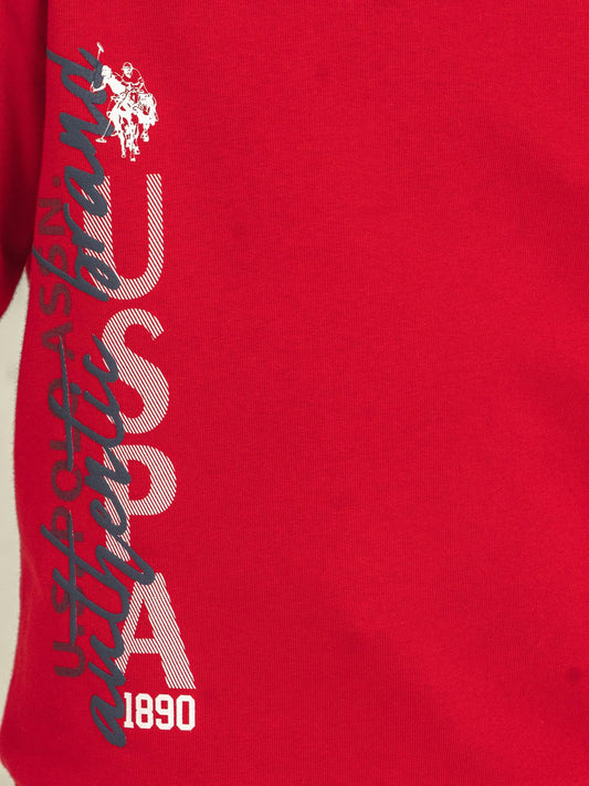 U.S. Polo Assn Kids Eşofman Takımı | 3 İp-3 İp Uzun Kol Bisiklet Yaka | Okul Kreş ve Günlük Kullanım - Kırmızı