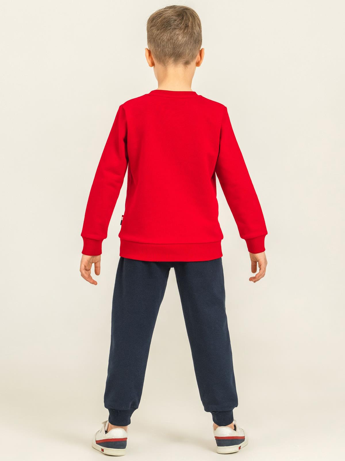 U.S. Polo Assn Kids Eşofman Takımı | 3 İp-3 İp Uzun Kol Bisiklet Yaka | Okul Kreş ve Günlük Kullanım - Kırmızı