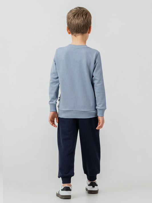 U.S. Polo Assn Kids Eşofman Takımı | 3 İp-3 İp Uzun Kol Bisiklet Yaka | Okul Kreş ve Günlük Kullanım - Mavi