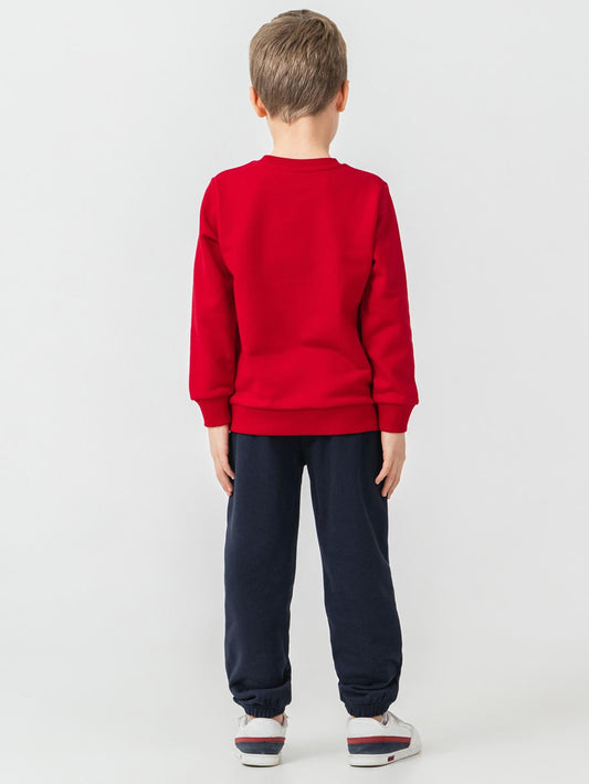 U.S. Polo Assn Kids Eşofman Takımı | 3 İp-3 İp Uzun Kol Bisiklet Yaka | Okul Kreş ve Günlük Kullanım - Kırmızı
