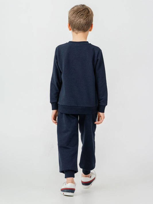 U.S. Polo Assn Kids Eşofman Takımı | 3 İp Şardonsuz -3 İp Şardonsuz | Okul Kreş ve Günlük Kullanım - Lacivert