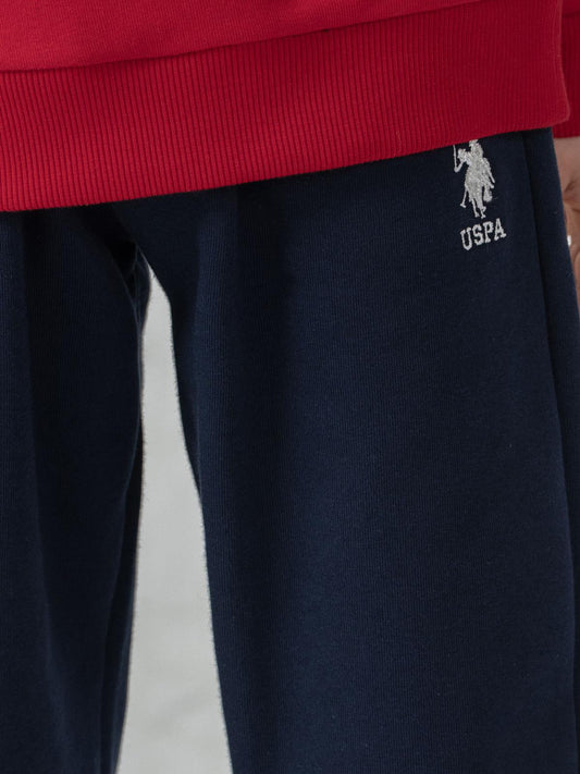 U.S. Polo Assn Kids Eşofman Takımı | 3 İp Şardonsuz -3 İp Şardonsuz | Okul Kreş ve Günlük Kullanım - Kırmızı