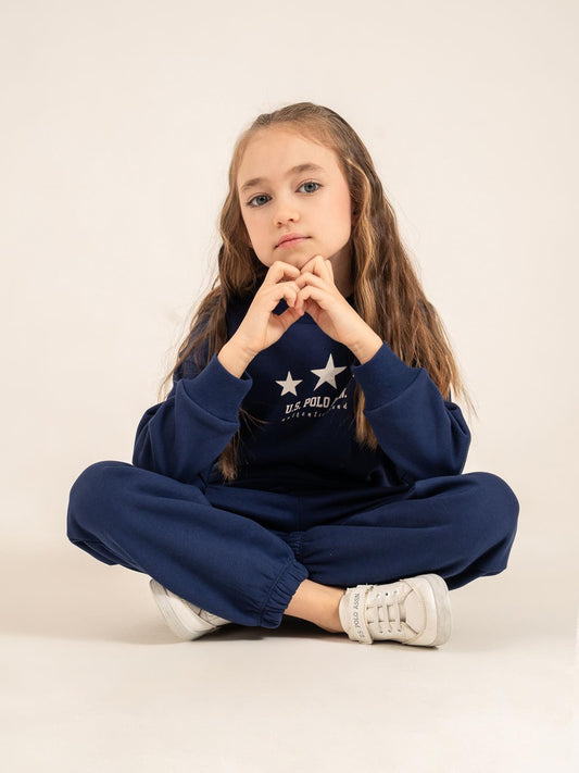 U.S. Polo Assn Kids Eşofman Takımı | 3 İp-3 İp Uzun Kol Bisiklet Yaka | Okul Kreş ve Günlük Kullanım - Lacivert