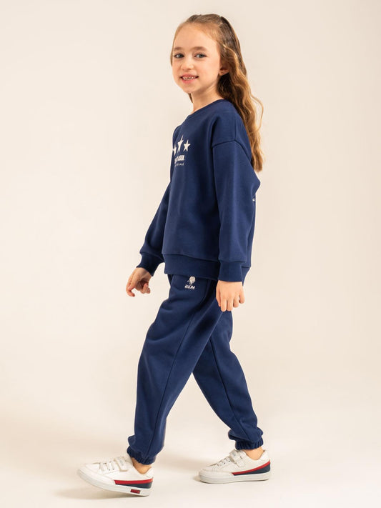 U.S. Polo Assn Kids Eşofman Takımı | 3 İp-3 İp Uzun Kol Bisiklet Yaka | Okul Kreş ve Günlük Kullanım - Lacivert