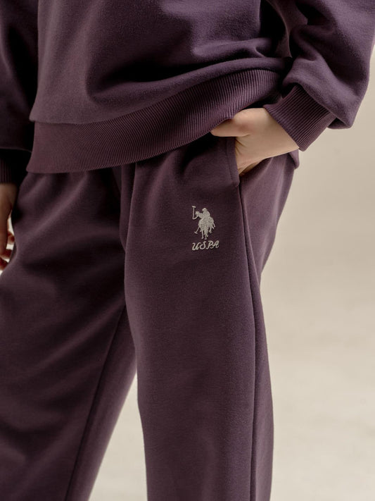 U.S. Polo Assn Kids Eşofman Takımı | 3 İp-3 İp Uzun Kol Bisiklet Yaka | Okul Kreş ve Günlük Kullanım - Lila
