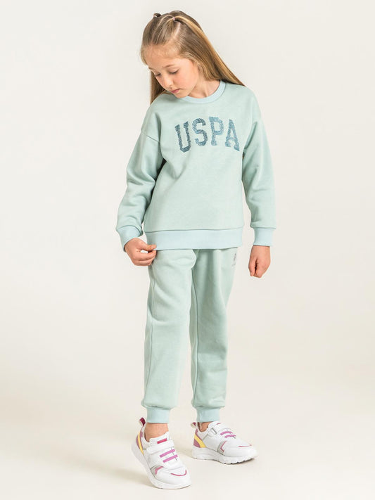 U.S. Polo Assn Kids Eşofman Takımı | 3 İp-3 İp Uzun Kol Bisiklet Yaka | Okul Kreş ve Günlük Kullanım - Yeşil