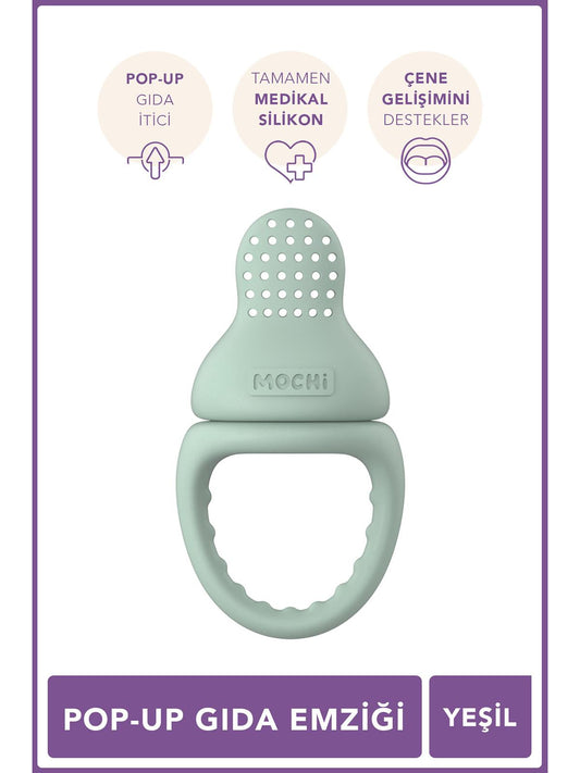 Mochi Pop-Up Gıda Emziği - Yeşil