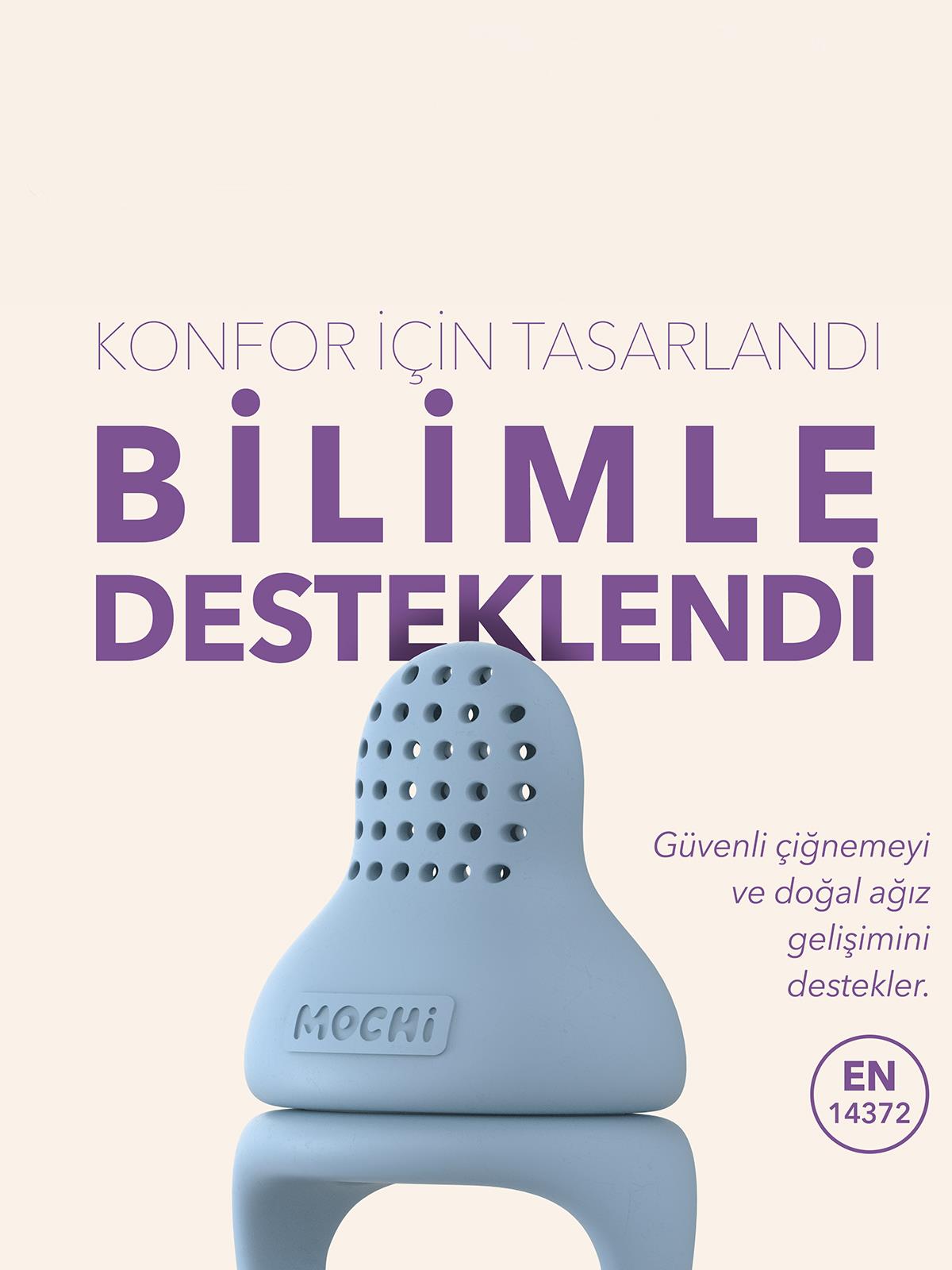 Mochi Pop-Up Gıda Emziği - Mavi