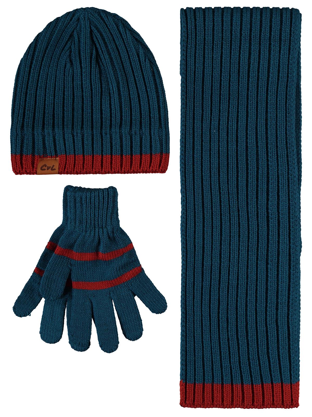Civil Boys 6-9 Yaş Atkı Bere Eldiven Set - Yeşil