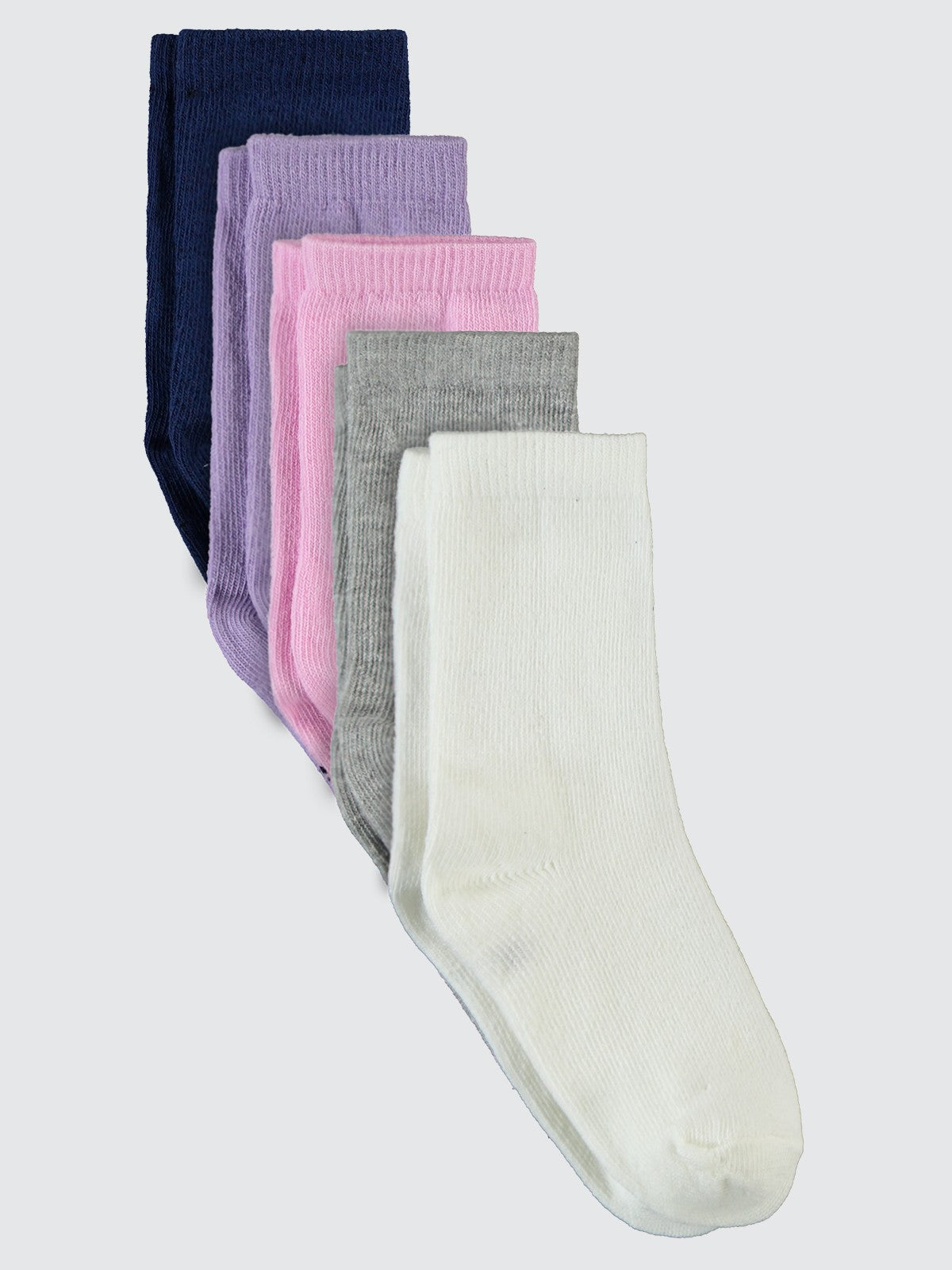Civil Kız Çocuk Basic Düz 5'li Kız Soket Çorap | İnterlok | Okul Kreş ve Günlük Kullanım